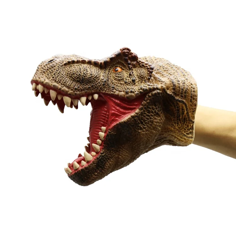  Dropshipping Kidewan New Realistic Animal Hand Puppet Toys T-rex Dinosaur For
