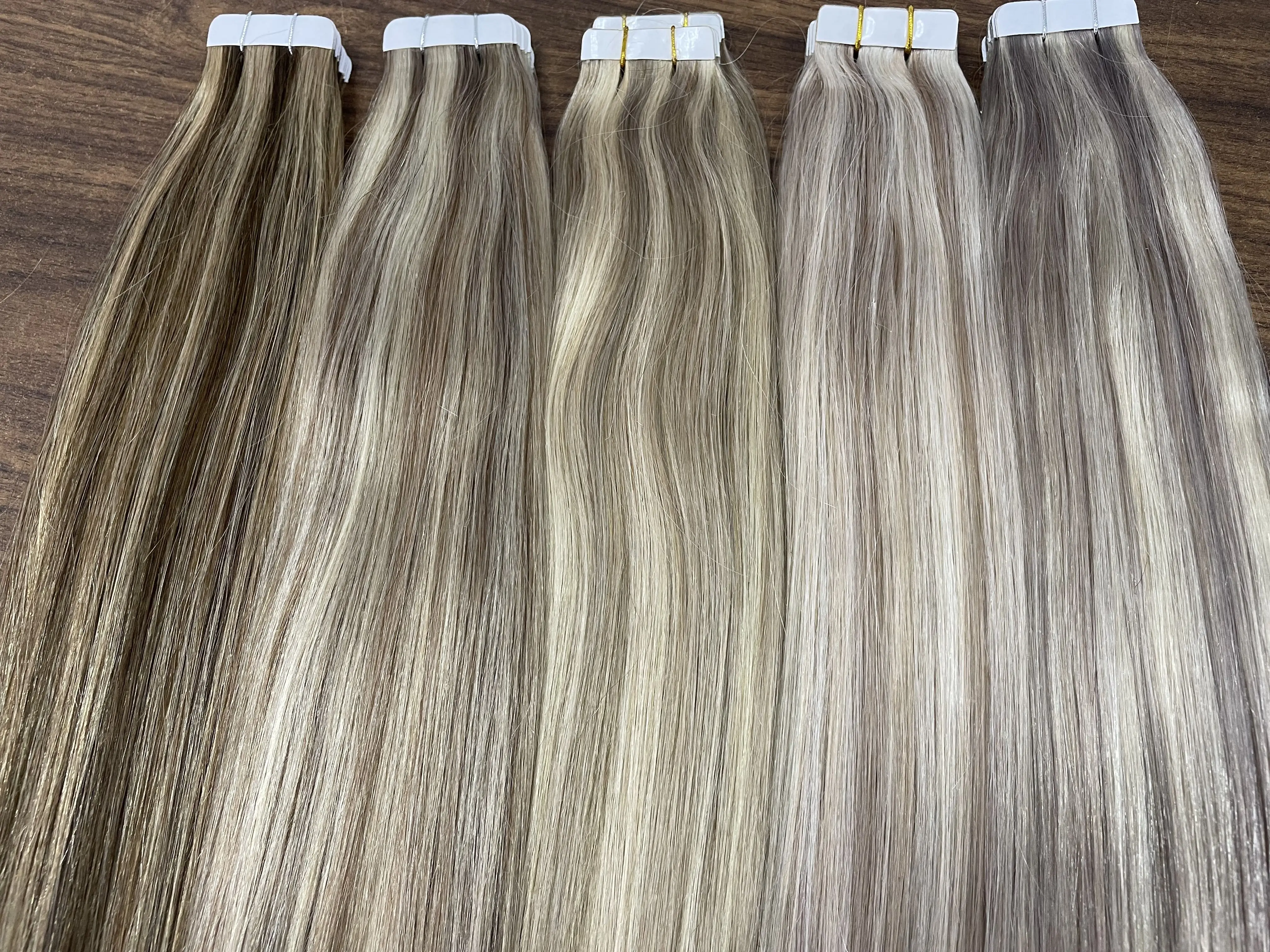 Top quality easy tape in extensions 20inch 50g tape in hair extensions 100% human hair curly tape in extensions human hair