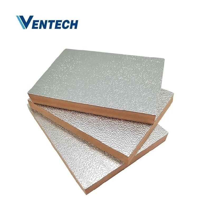 Ventech Heat Resistant Foam Board Phenolic Sandwich Panel Insulation Duct Board For Hvac