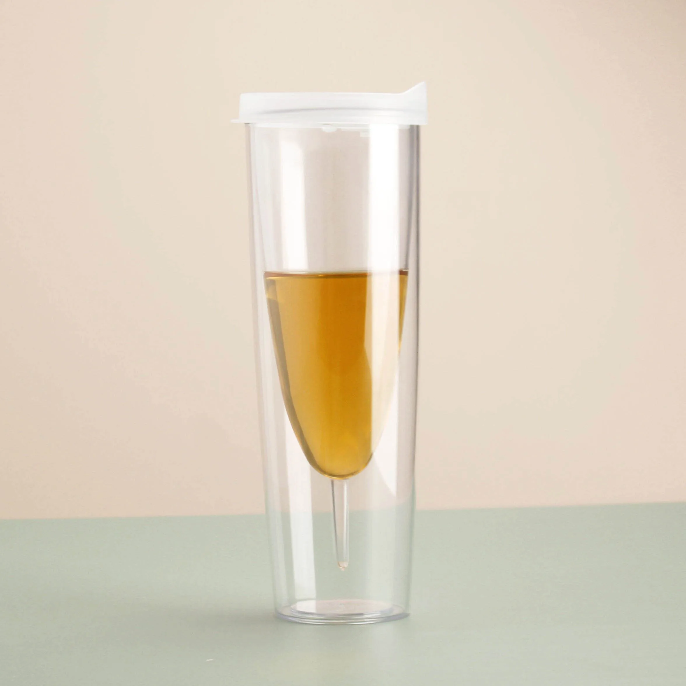 Double Wall  Acrylic Wine  Cup Tumbler Insulated Champagne Glasses 10 oz 14 oz with lid