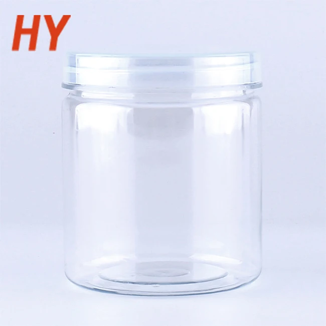 High Quality empty 500 ml bottle candy clear food grade plastic pet jar