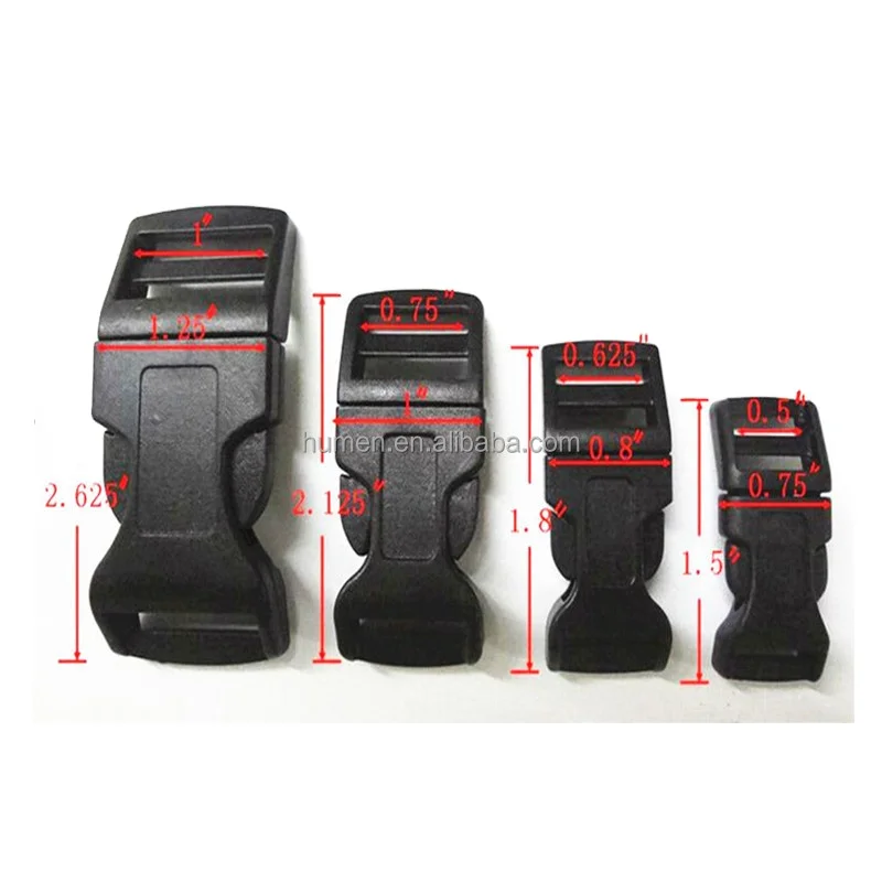 Factory Direct Sale High End 1/2',5/8',3/4',1' Colored Plastic Belt Buckles Quick Release Buckle Handbag