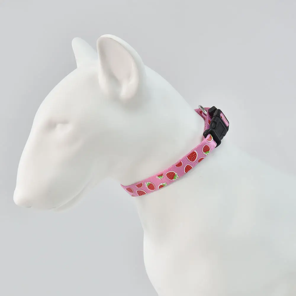 2024 Custom Design Dog Collar Personalized Printed Logo Pet Supplies Wholesale Nylon Sublimation Pet Collars