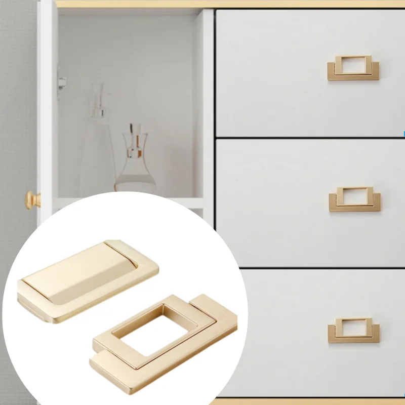 Retro Zinc Alloy Kitchen Drawer Door Pull Cupboard Furniture Cabinet Knobs Drawer Hidden Handles