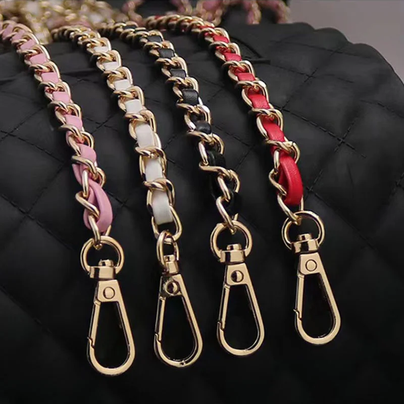 Fashion luxury leather bag chain high quality 120cm leather women holder custom bag strap for bags crossbody