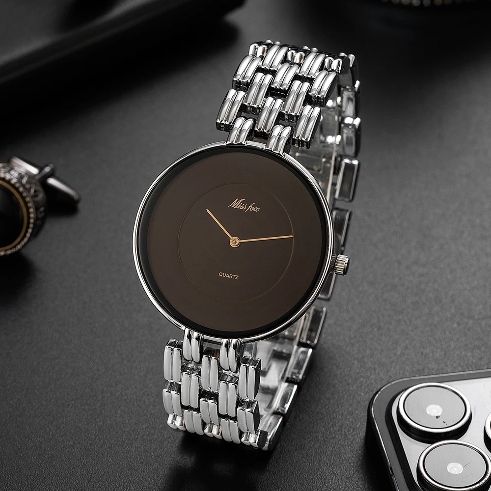 Missfox 2110 Miss Fox Popular Middle Eastern Style Minimalist Retro Gold Bracelet High-end Couple Quartz Watch For Men And Women