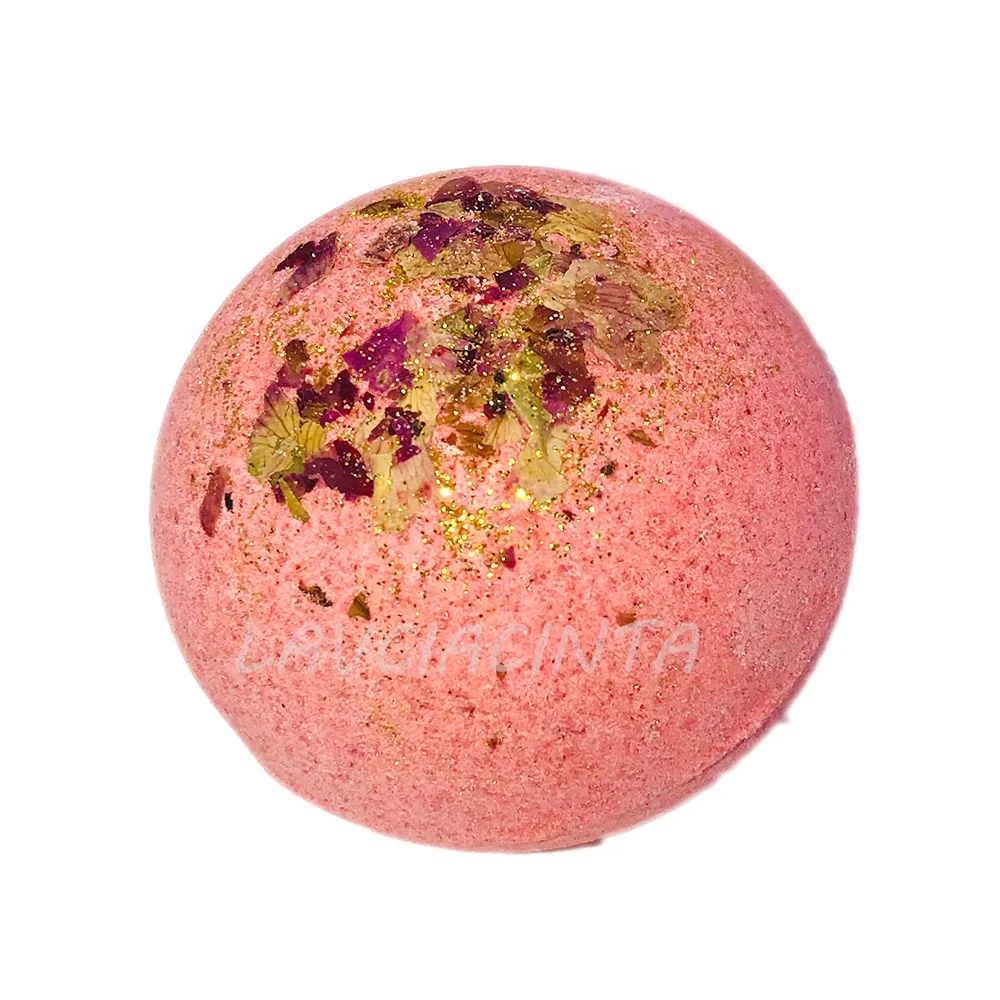 Chamomile Peppermint CBD Bath Bombs 100mg pc With Petals 50mg 200mg Hemp Extract Relieving Pain Stress