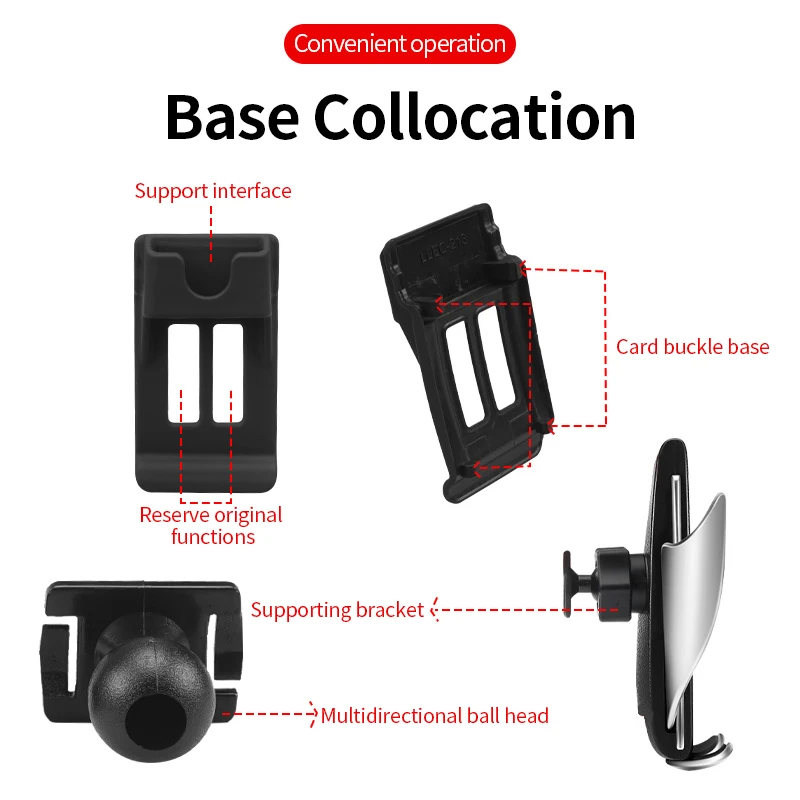 Best Price bracket buckle accessories phone holder  phone cradle holder car for Audi  A4 A5 A6 A7 Q2 Q3