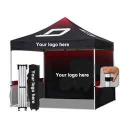 Promotion Exhibition Display Waterproof Easy Pop Up Folding Gazebo  3x3 Tent Canopy Custom Aluminum Frame Tents for Events