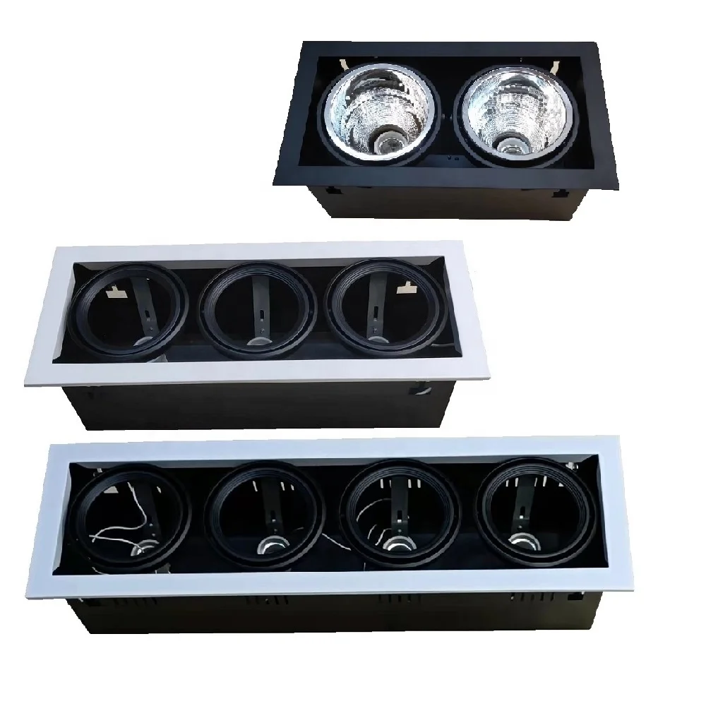 Светодиодная лампа в скандинавском стиле par30, горизонтальный утопленный квадратный Точечный светильник gu10 mr16, e27