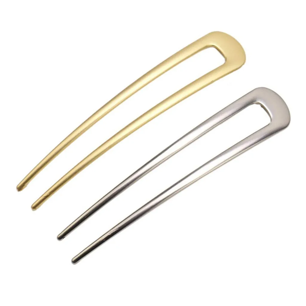golden Hairpin Vintage Female Hairpin, golden hairpin, alloy hairpin, meta hair fork