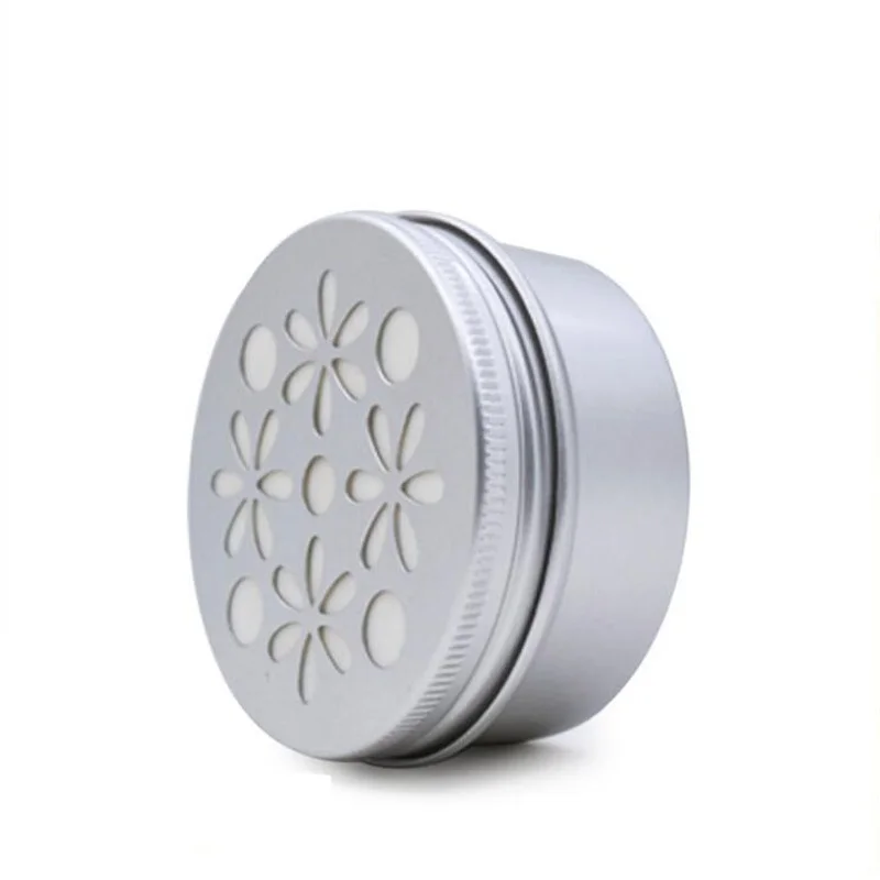 Aluminum Candle Jar Hollow Lid 120ML Round Aromatherapy Cosmetic Cream Air Freshener Aroma Packaging Tin Metal Pot Container 4oz
