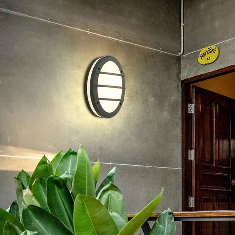 aluminum material oval shape E27 LED 24W outdoor wall lamp surfaced mounted bulkhead led wall light