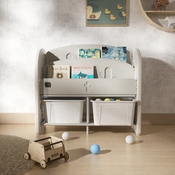 2022 New 1MOQ Toy Shelf Baby Cupboard Organizer Kids Furniture Book Shelf Storage Rack Plastic Children Cabinets