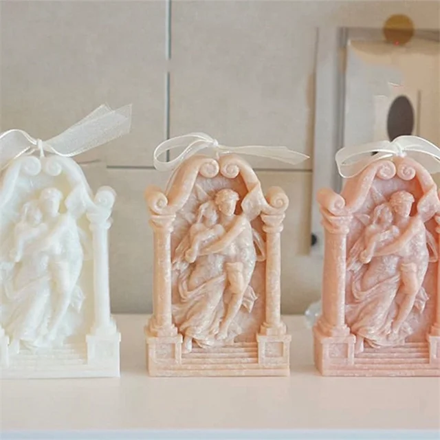 DLW034 Angel Shape Candle Mold Diy Handmade Aromatherapy Silicone Hug Angel Candle Mold