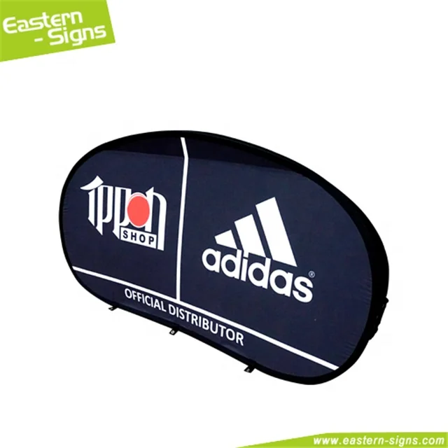 Easily set up portable aluminum tension fabric horizontal outdoor advertising pop up a frame folding banner