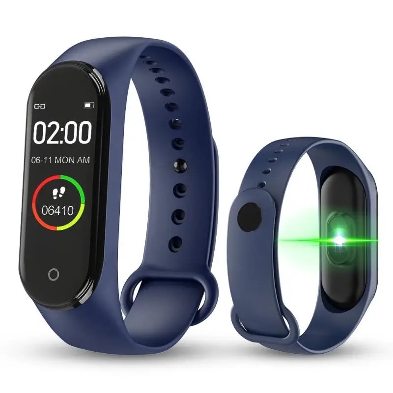 NEW M4 Smart Bracelet Sports Pedometer Watch Color Screen Fitness Running Walking Tracker Heart Rate Pedometer Smart Band Gym
