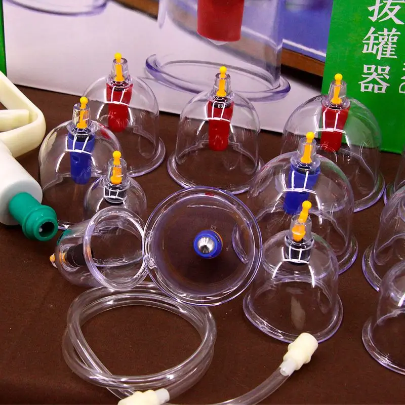 12 Cupping Set  Plastic China Disposable Chinese Traditional  Suction Cups  Set Kit Hijama Without Fire  Massage Cupping