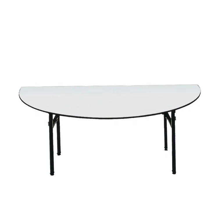 Hotel furniture combination round half serpentina plegable S shape crescent folding table for dining banquet