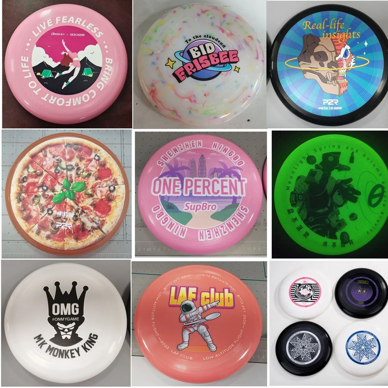 OEM Custom Professional Frisbeed Golf 175g PE/PP Plastic Sports Ultimate Frisbeed For Outdoors Games