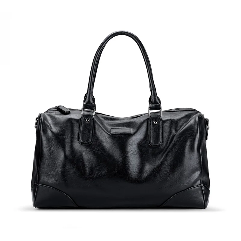 oem odm custom logo sports big hand pu fashion designer luxury leather men weekend duffle travel bags