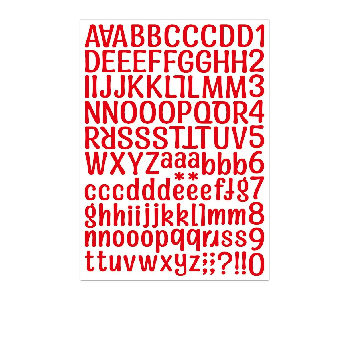 2023 New Diy Alphanumeric Sticker Multi-color Combination Sticker Cute Cartoon Sticker Creative Gift Index Hand