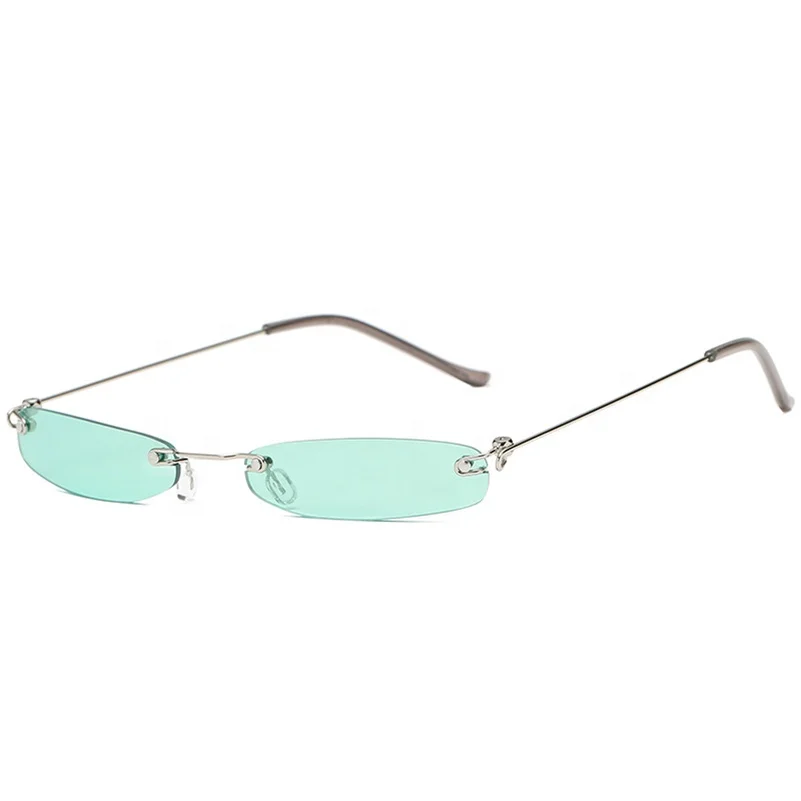 Multicolor Spot Wholesale Womens Sunglasses Rectangular Thin Ocean Film Mens Clip on Sunglasses