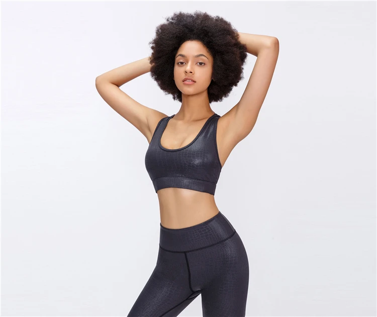 
Yoga Clothes Athletic Sustainable Clothing Yoga Women Workout Sets Crocodile Pattern Sports Wear Fitness Set 