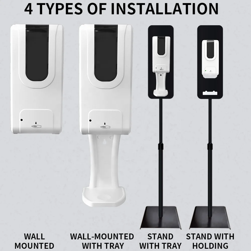 
1000ml touchless hand disinfection machine wall mounted automatic liquid alcohol sanitizer soap dispenser 