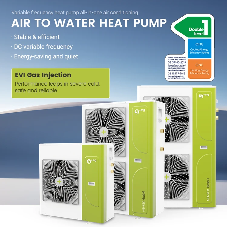 MENRED R290 A+++ Monoblock DC Inverter Heat Pump Water Heater Hot Water Heaters for House Heating Cooling