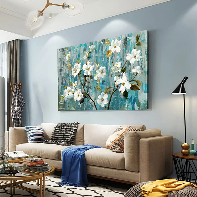 Abstract Orchid Flowers Unframed Canvas Print Large Size Wall Art Painting