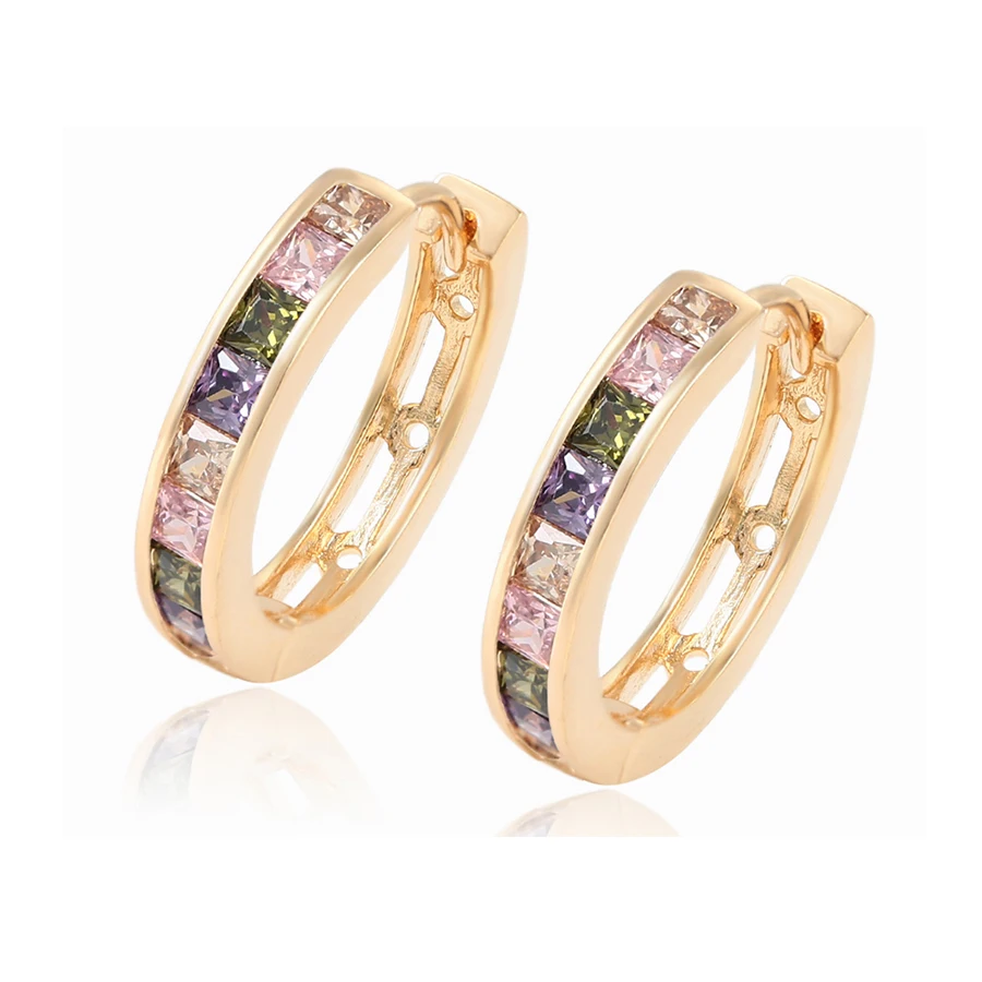 99985 Xuping Jewelry 18K Gold Plated Fashion Huggies Earring For Women, Earring Jewelry  C205186