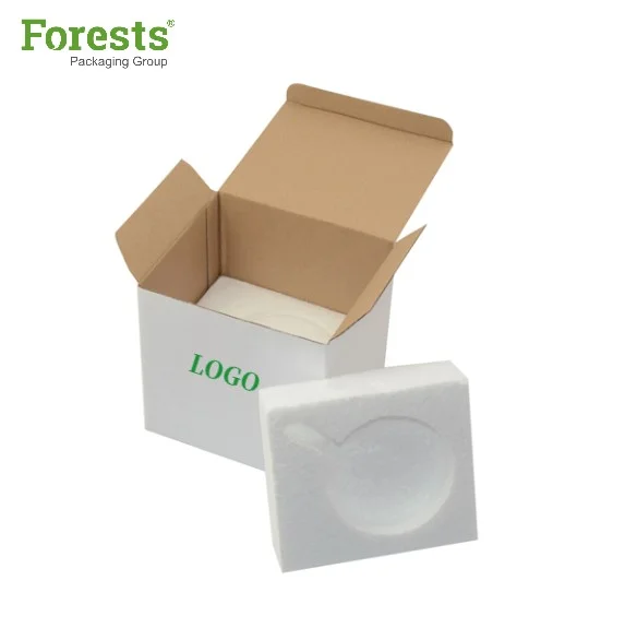 Custom design eco friendly tuck top mailing mug box with foam insert corrugated cartons coffee tea mug shipping box