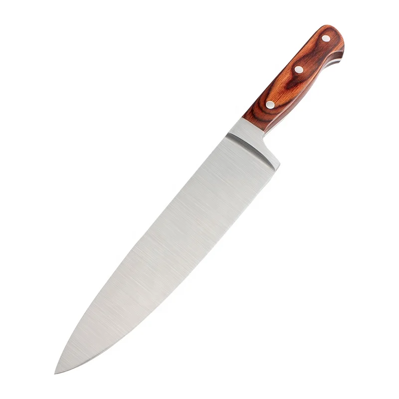 High Quality 8 Inch Stainless Steel Custom Kitchen Chef Knife With Wooden Handle