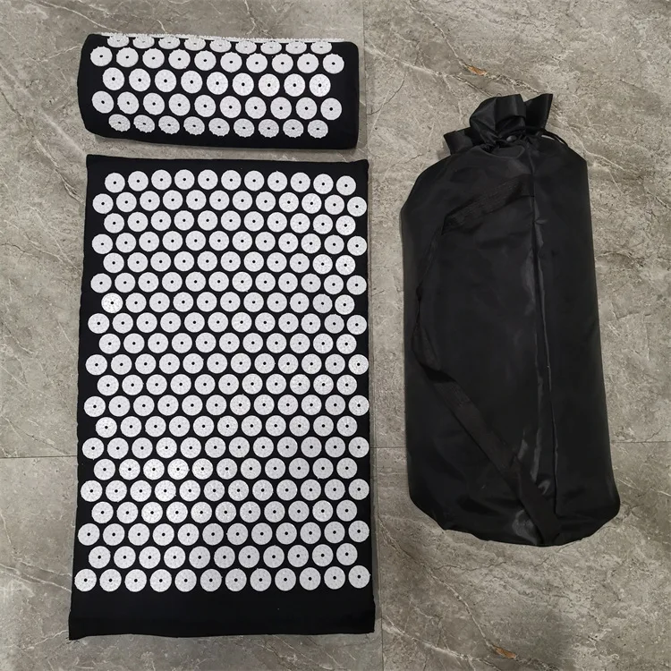 Wholesale Customized Rubber Plastic Spikes Yoga Massage Pillow Set Acupressure Mat