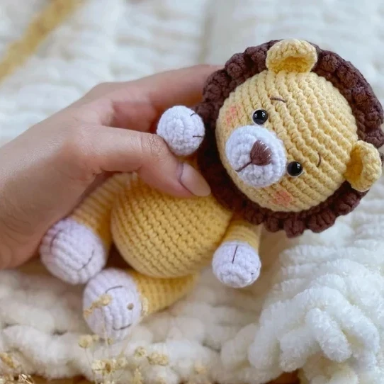 Hot Sale Customized Handmade Animal Crochet Pattern Lion Amigurumi, Amigurumi and rattles
