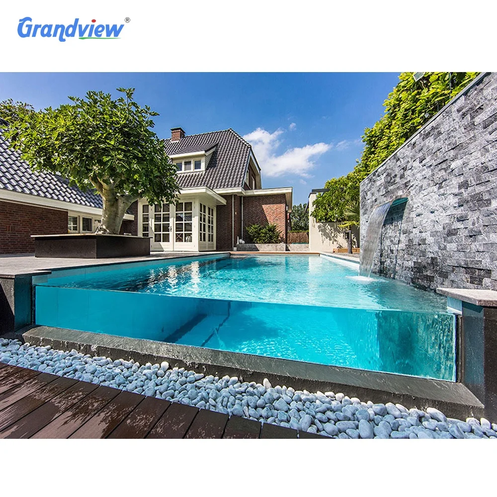 Above ground acrylic swimming pool  prefab plexiglass pool with acrylic panel ,outdoor acrylic pool window transparent glass
