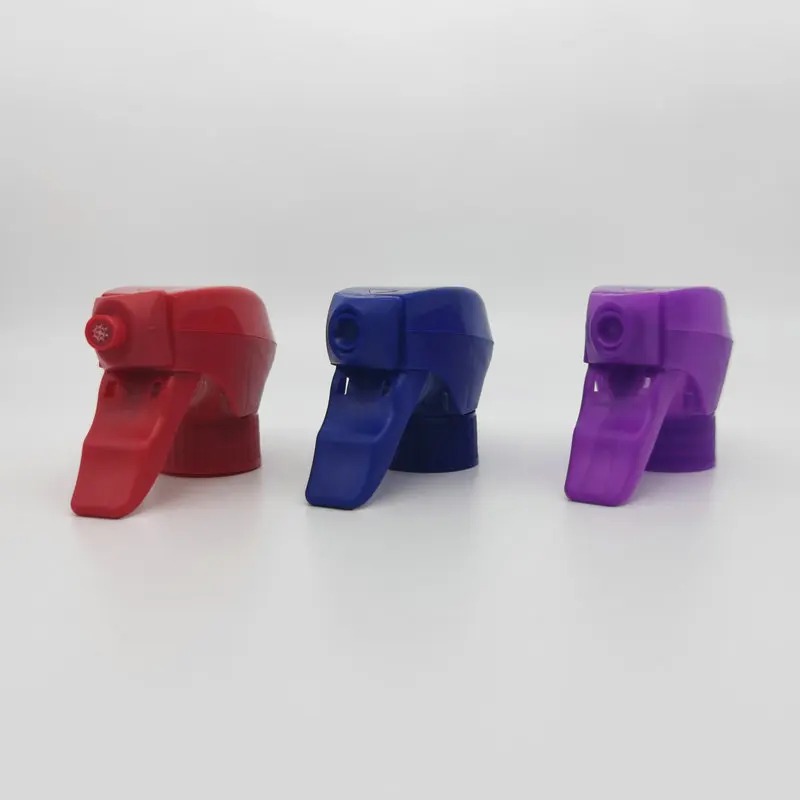 28mm Neck All Plastic Chemical Resistant Black Trigger Sprayer For Cleaning