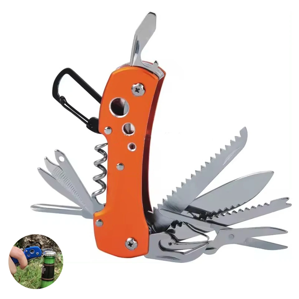 Hot Small  Folding Pocket  Keychain Swiss Knife Multi Functions Swiss Knife Gift Set Multi Functional Knife