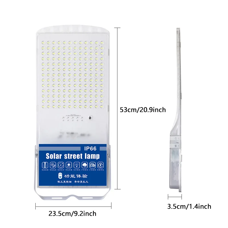 NEW Product All In One Outdoor 200W Slim Integrated Led Solar Street Light With Remote Controller
