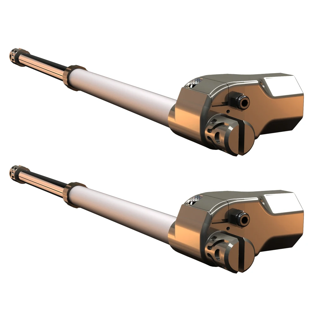 Modern Stainless Steel Electric Swing Gate Opener Heavy Duty 24V/220V AC/DC Motor Apartment Home Villa System