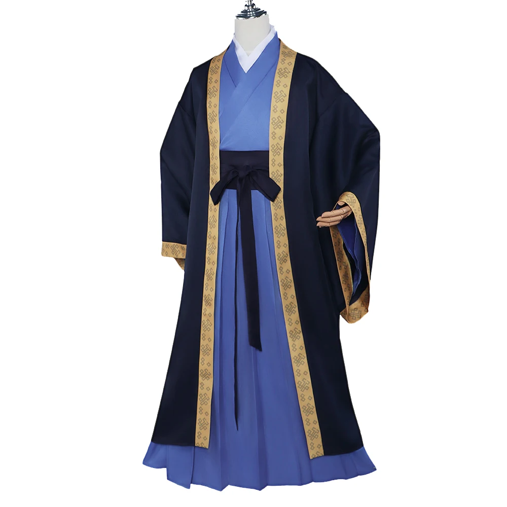 Jinshi Cosplay Costume Wig Anime The Apothecary Diaries Blue Robe Uniform Headwear Kusuriya No Hitorigoto Halloween Women Men