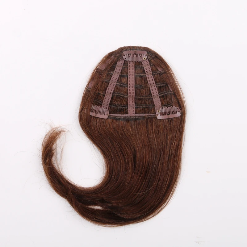 6inch stock human hair pieces bangs thick hair bangs with clips