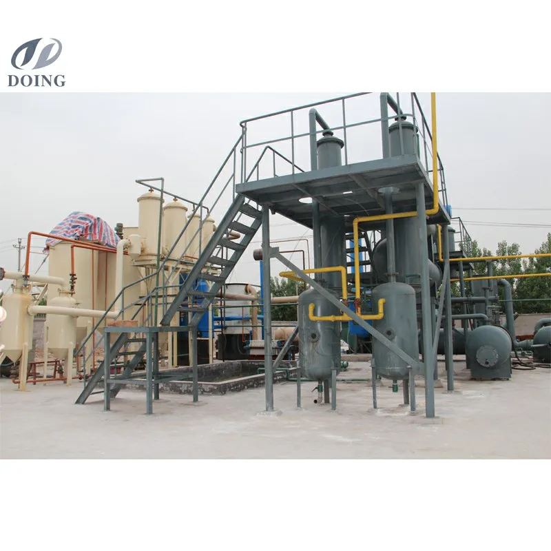 Waste Oil Recycling Diesel Engine Refining Machine Distillation Plant Performance Used Motor Clean Quality Pyrolysis Purifying