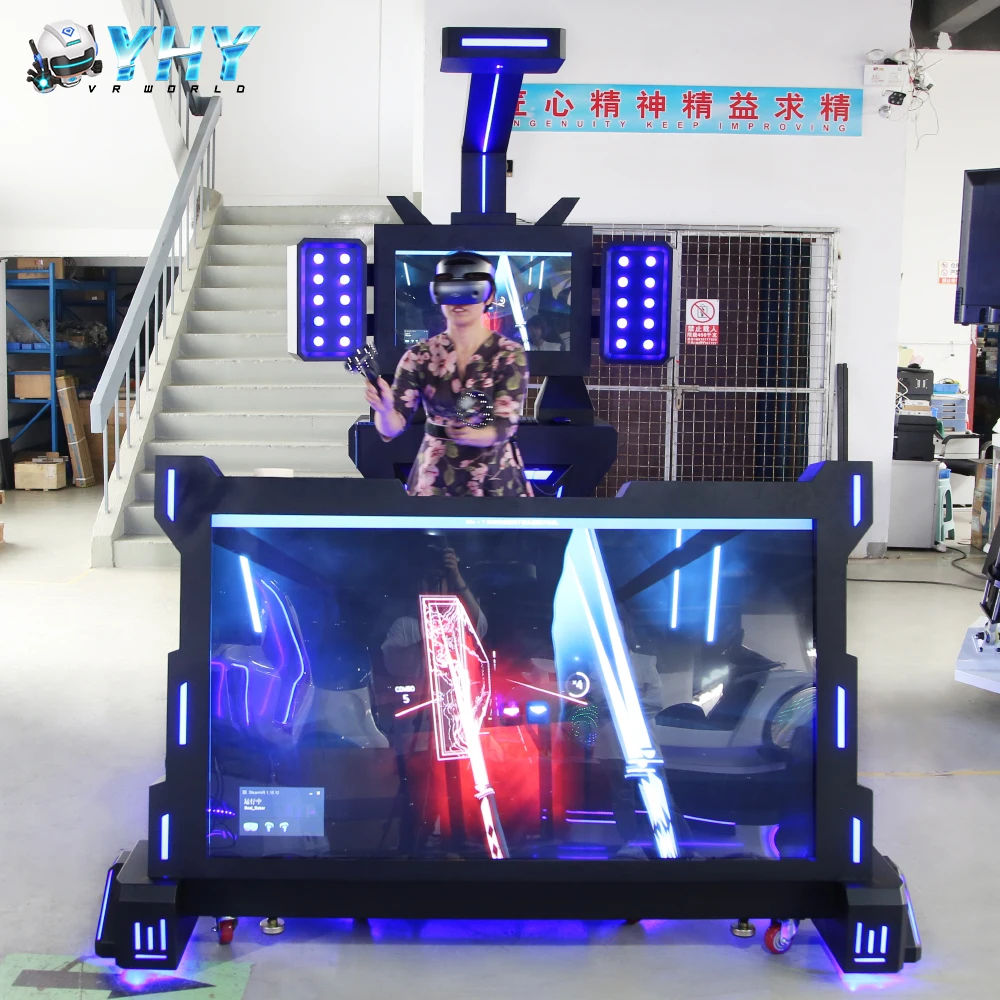 65 Inches Screen 9D Game Machine Cosmos Helmet Motion Platform Music Dance Virtual Reality Standing Simulator