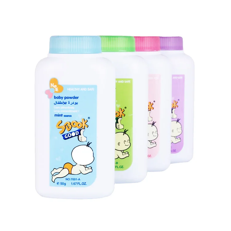 
Sbook 50g Wholesale Supplier Baby body Talcum Powder cornstarch powder portable size with best selling 