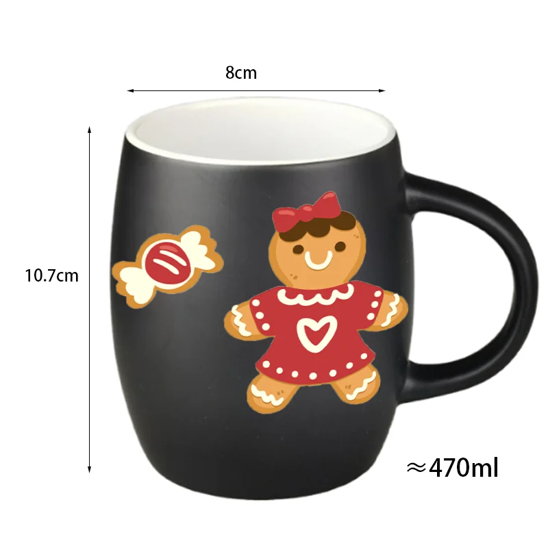 GZYSL Wholesale Large Capacity Stoneware Tea Beer Cup Custom Logo Printed Both Color Glazed Ceramic Coffee Mug Wine Barrel Cup