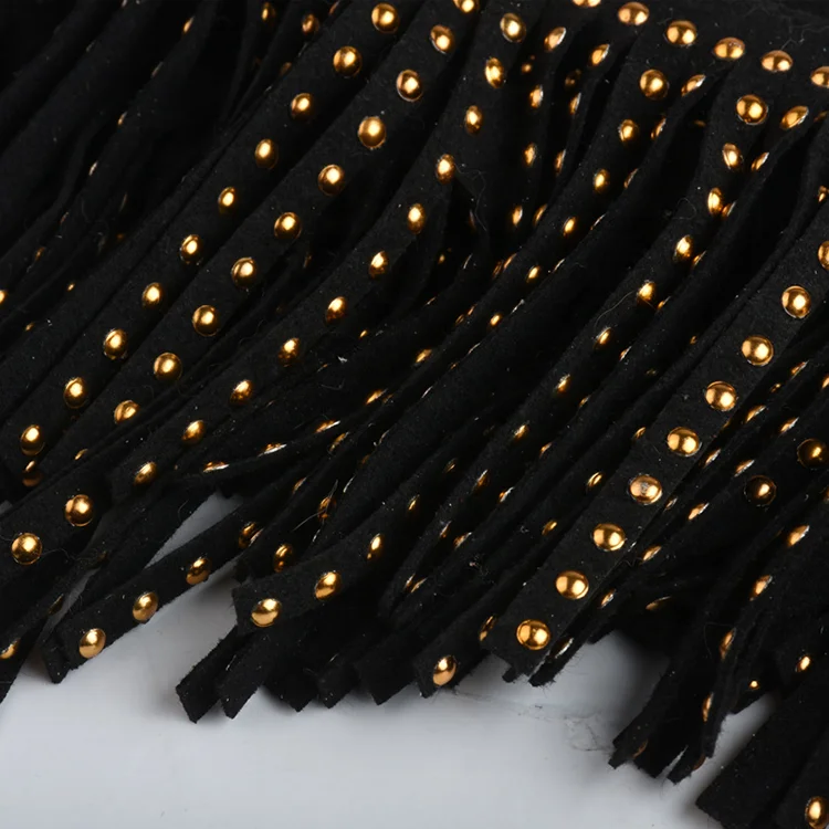 0.6-1.4Mm Faux Leather Tassels Cutting Microfiber Suede Leather Tassel Keychain Long Leather Tassels For Clothing Bags