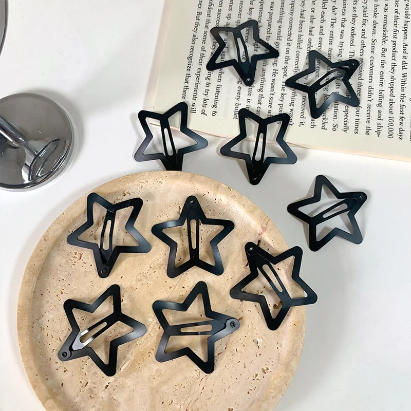 Charm Girl Sweet And Spicy Style Star Hair Pins Bangs Baby Metal Snap Hair Clip Y2K Accessories