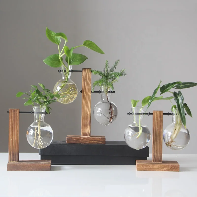 Hydroponic Vase Vintage Desktop Plant Terrarium Planter Bulb Water Planting Propagation Stations Libra Planter Glass Vase